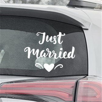 Mr & Mrs - Свадебная наклейка на машину
