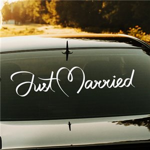 Just Married  - Свадебная наклейка на машину