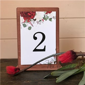 Розы - бумажный номерок на стол