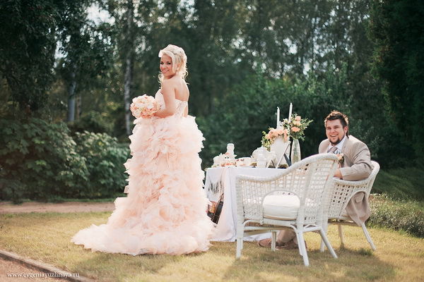 свадьба в персиковом цвете