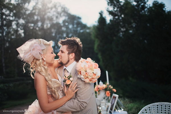 персиковый цвет для свадьбы