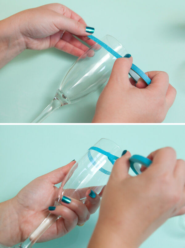 Как украсить бокалы на свадьбу
