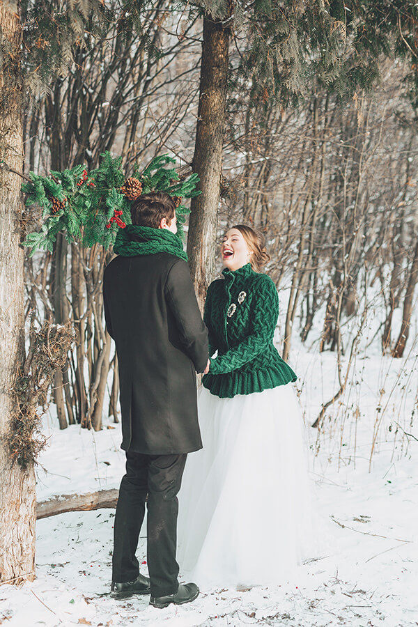 Красивая зимняя свадьба